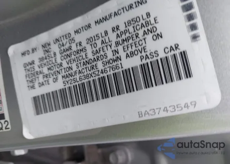 2005 Pontiac Vibe z USA, uszkodzony, nr VIN 5Y2SL638X5Z467661